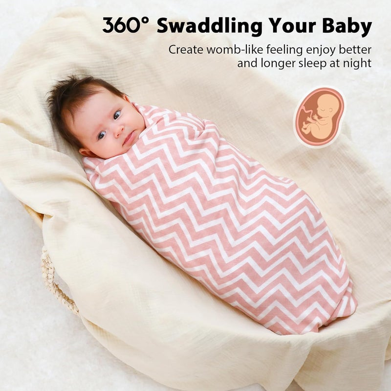 YOOFOSS Muslin Swaddle Blankets, Organic Baby Blankets, 47 x 47 Inches Receiving Blanket for Baby Boys and Girls, Baby Essentials for Newborns Soft Breathable - Image 2